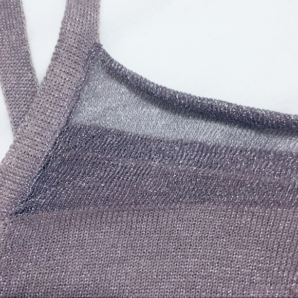 KATHRYN DIANOS metallic woven cami cropped top - Picture 4 of 6